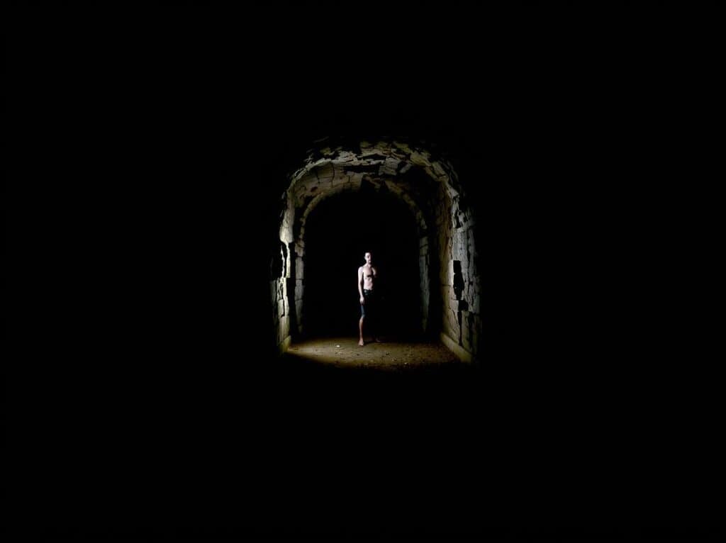 Mysterious man inside the catacombs of Paris
