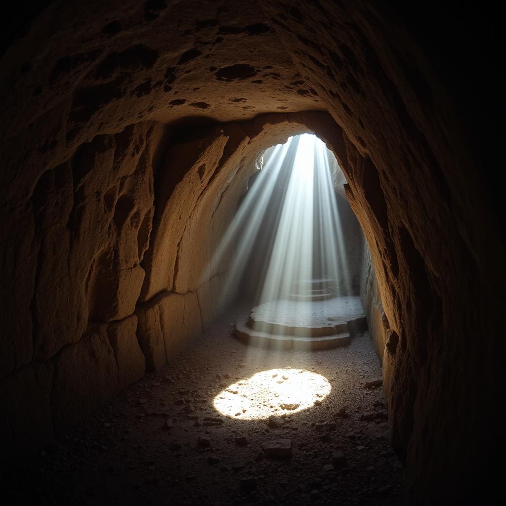 The Phantom Light inside the catacombs of Paris