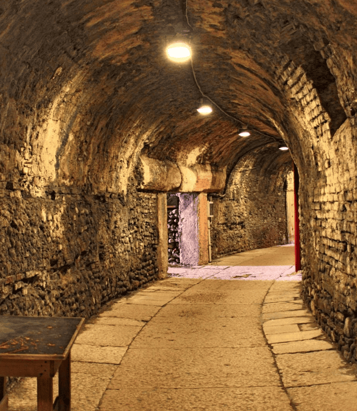 Mysterious illuminated tunnel
